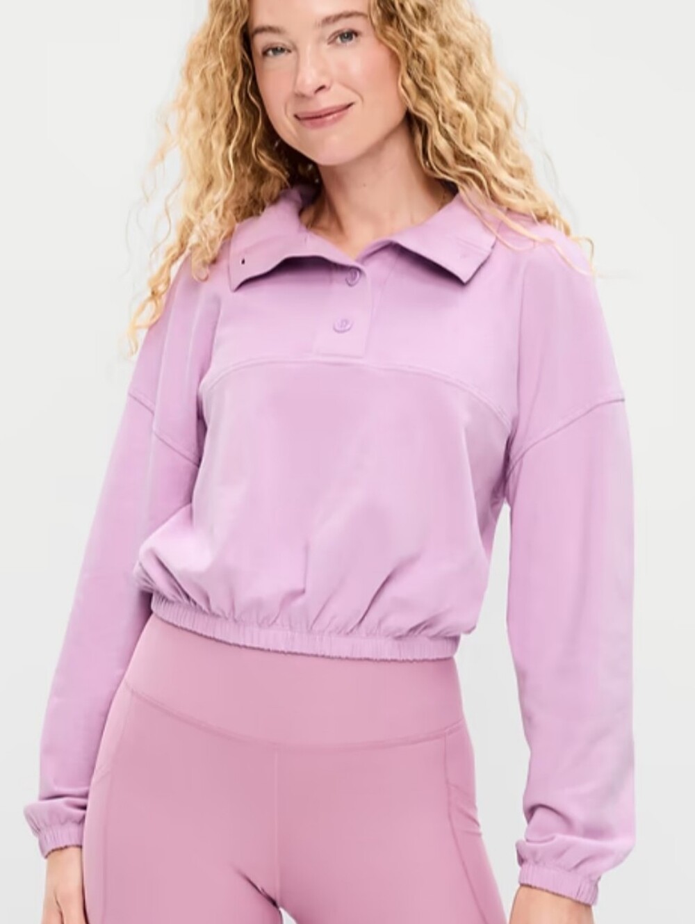 Old Navy Cropped Lavender Pullover Sweatshirt Women NWOT